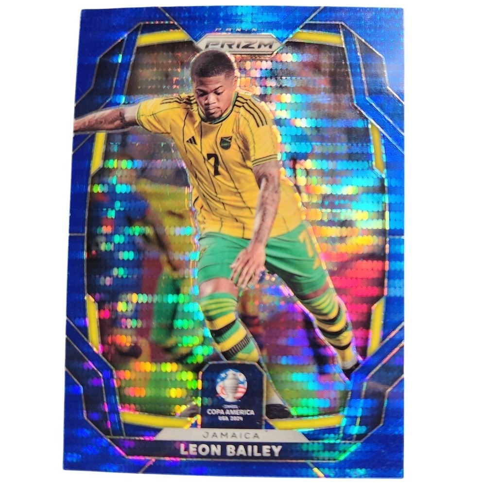 2024 Panini Prizm Copa America Leon Bailey Blue Mojo Prizm 10/75 Jamaica #119